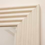 Full length ribbed concrete mirror closeup