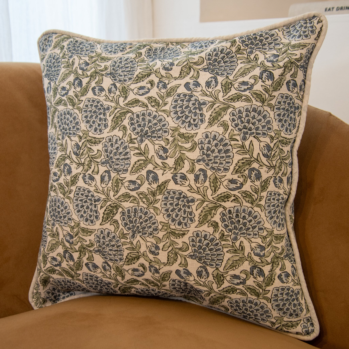 Erisha - Indigo Printed Fabric Cushion