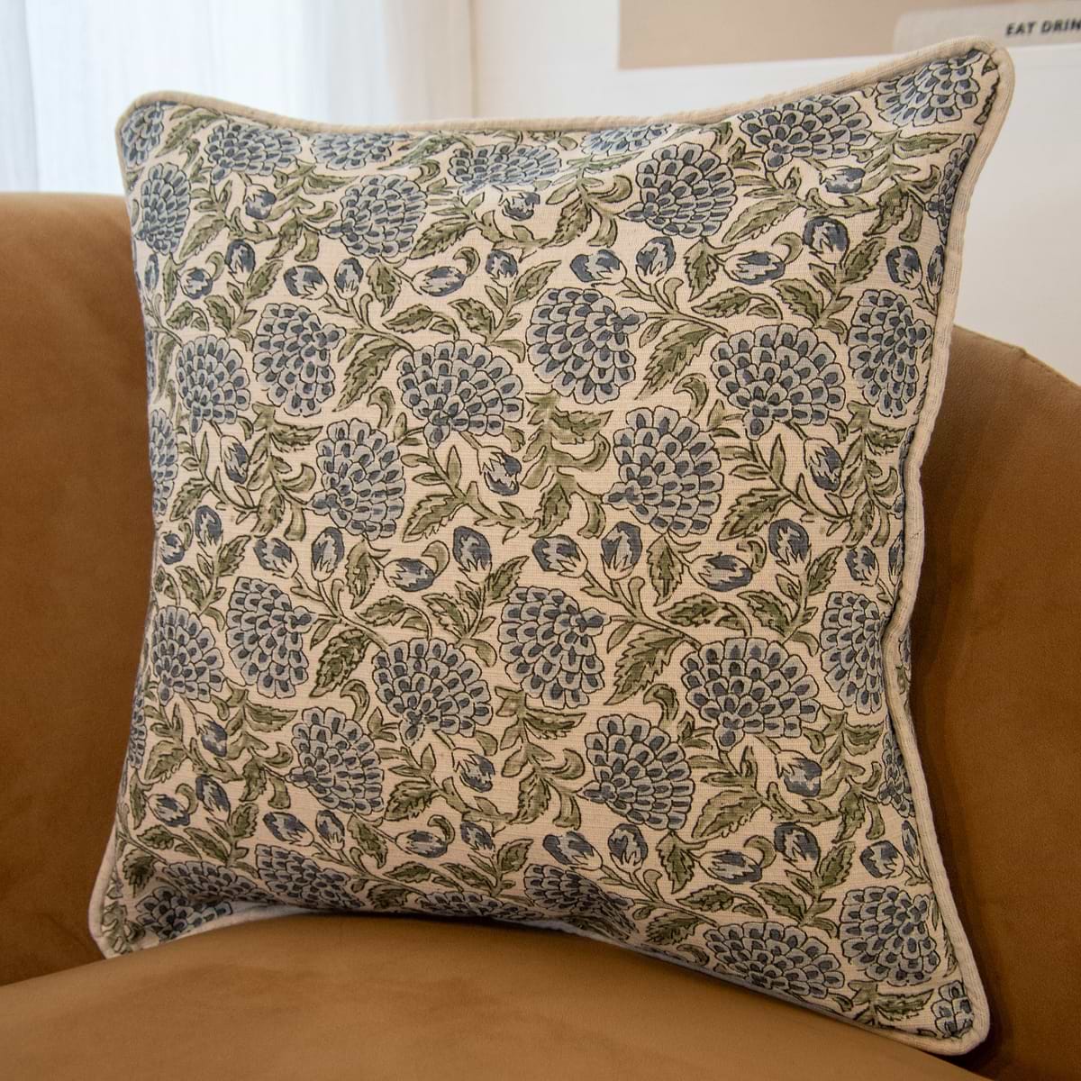 Erisha - Indigo Printed Fabric Cushion