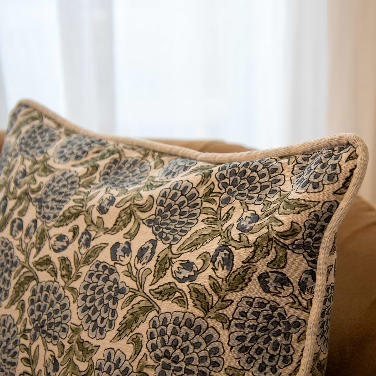 Erisha - Indigo Printed Fabric Cushion