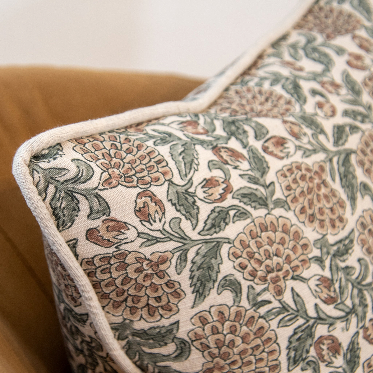Erisha - Teal Printed Fabric Cushion