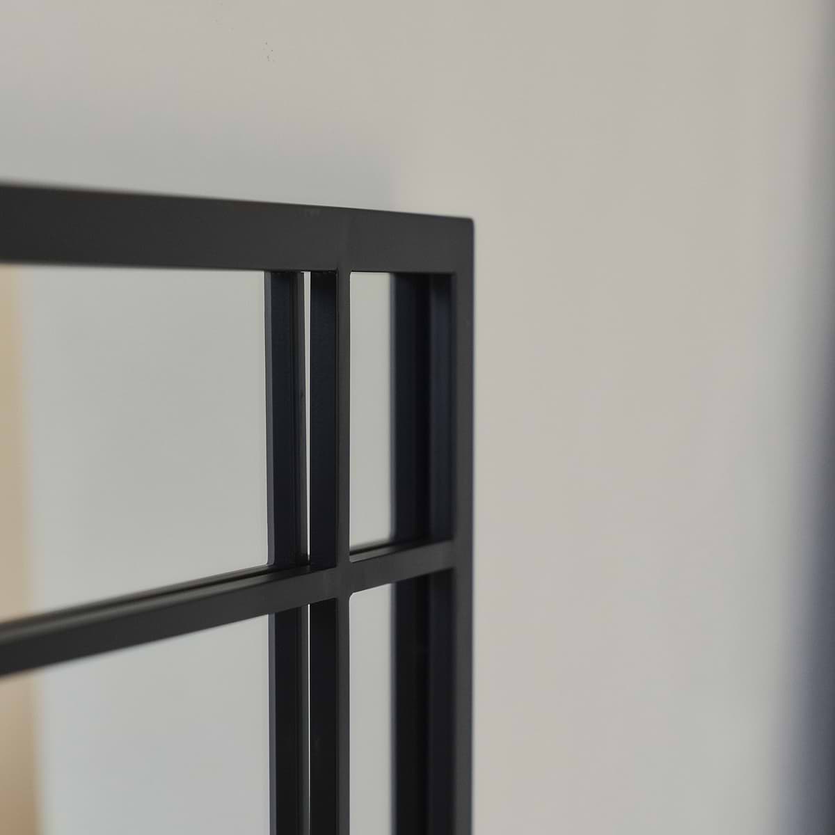 Bexley - Black Rectangular Metal Wall Mirror 100cm x 70cm