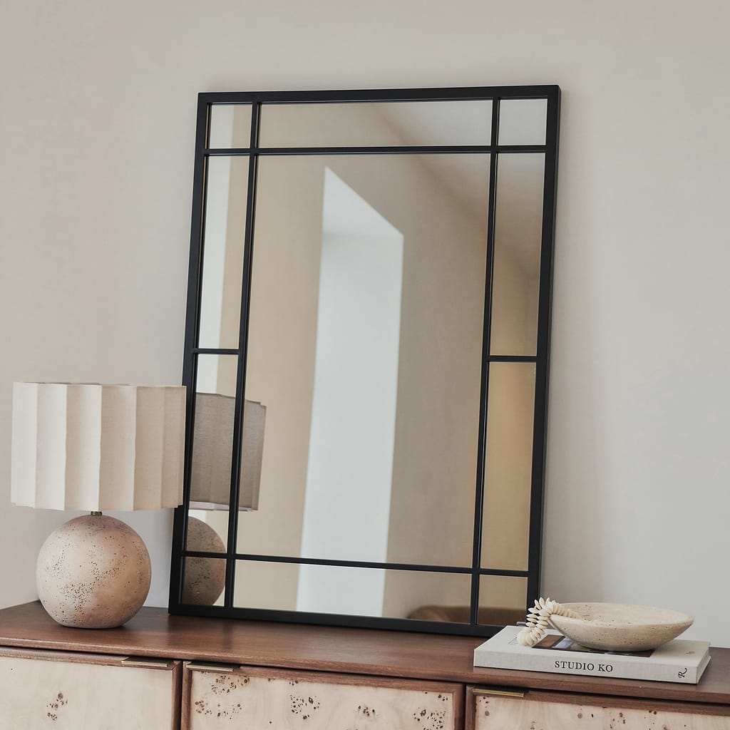 Bexley Rectangular Metal Wall Mirror 100cm x 70cm