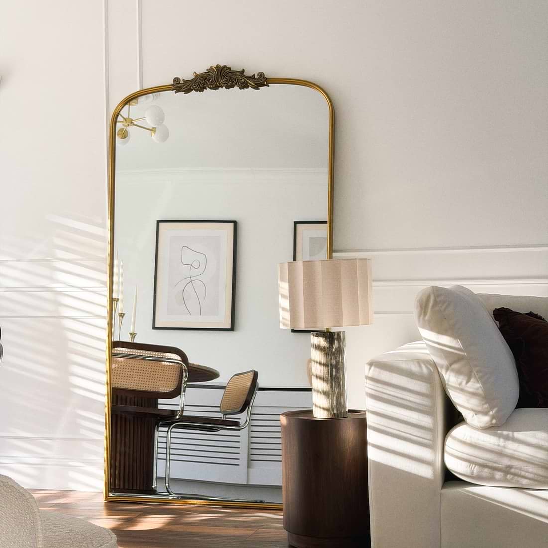 Amelia Full Length Arched Metal Mirror 186cm x 100cm