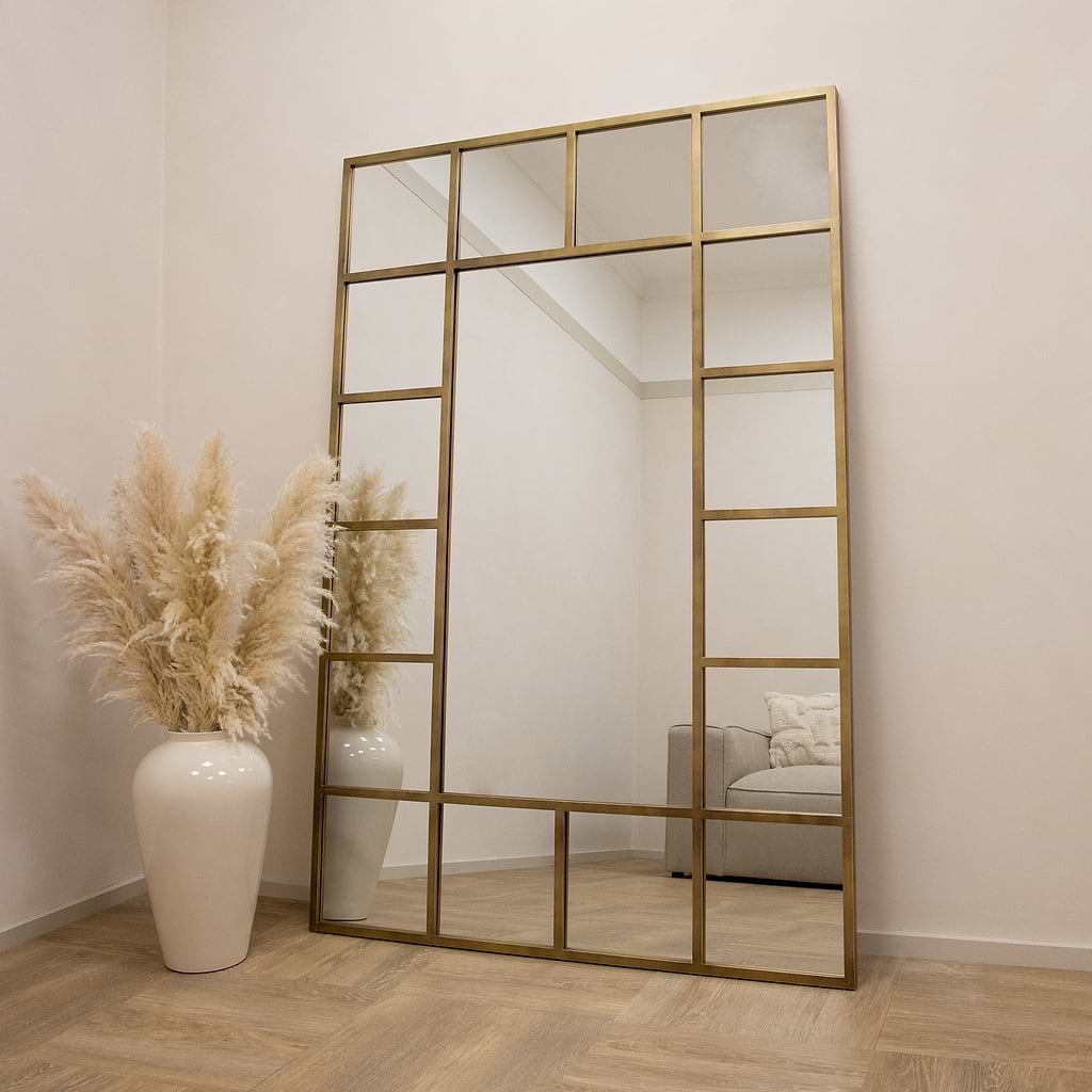 Camden Industrial Full Length Metal Window Mirror 179cm x 119cm