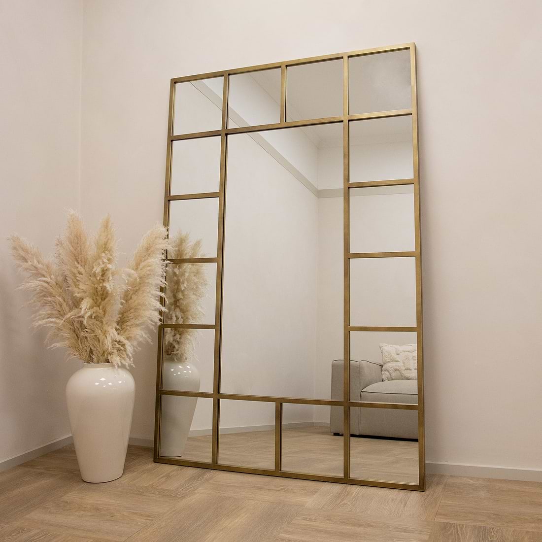 Camden Industrial Full Length Metal Window Mirror 179cm x 119cm