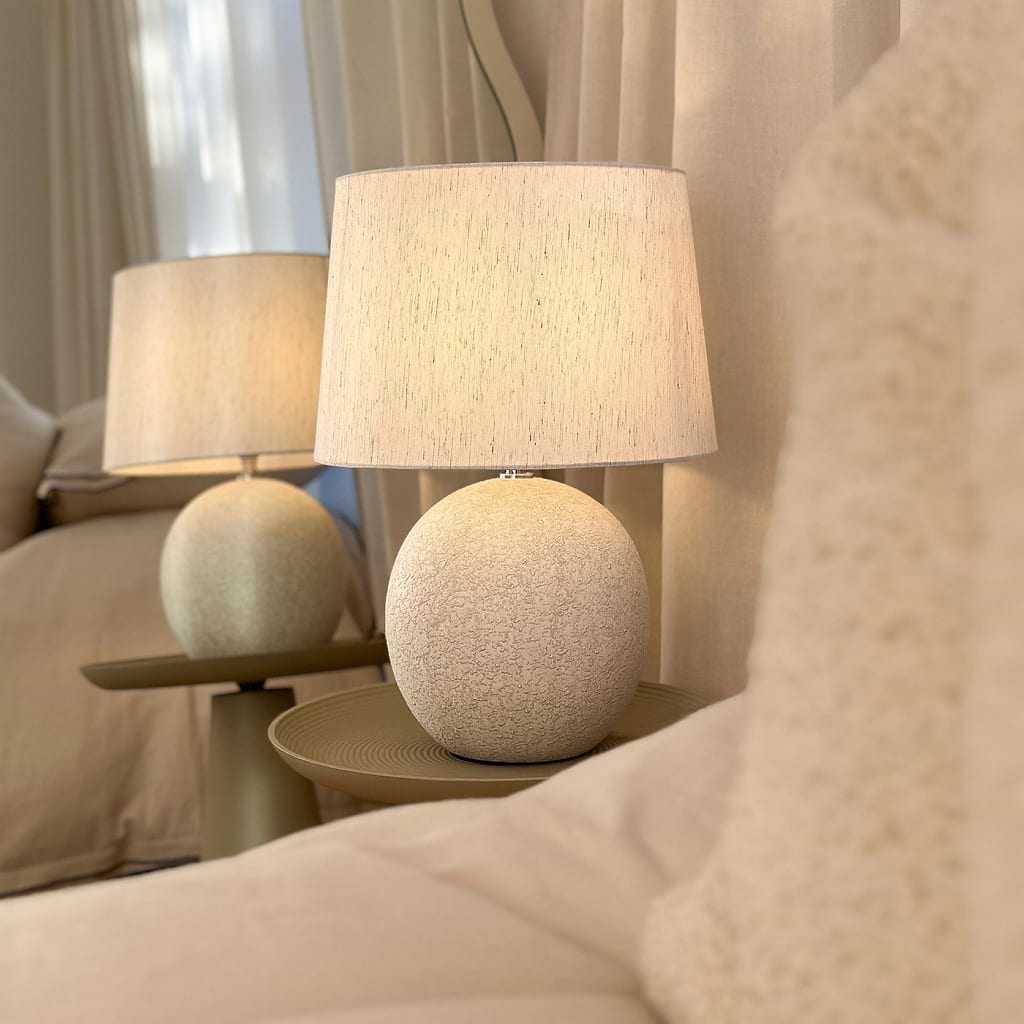 Corsica Ceramic Drum Shade Table Lamp