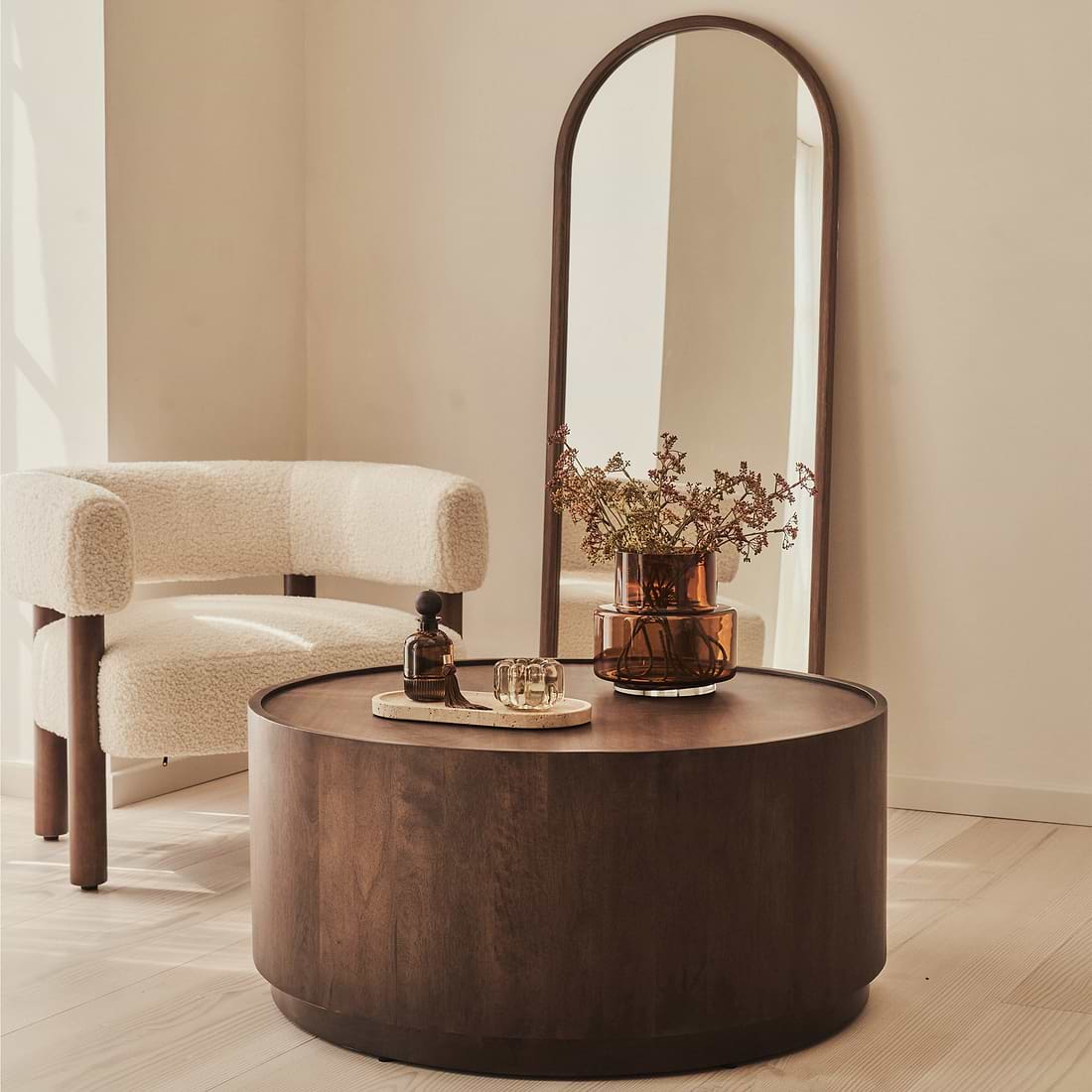 Fairmont Dark Premium Round Coffee Table
