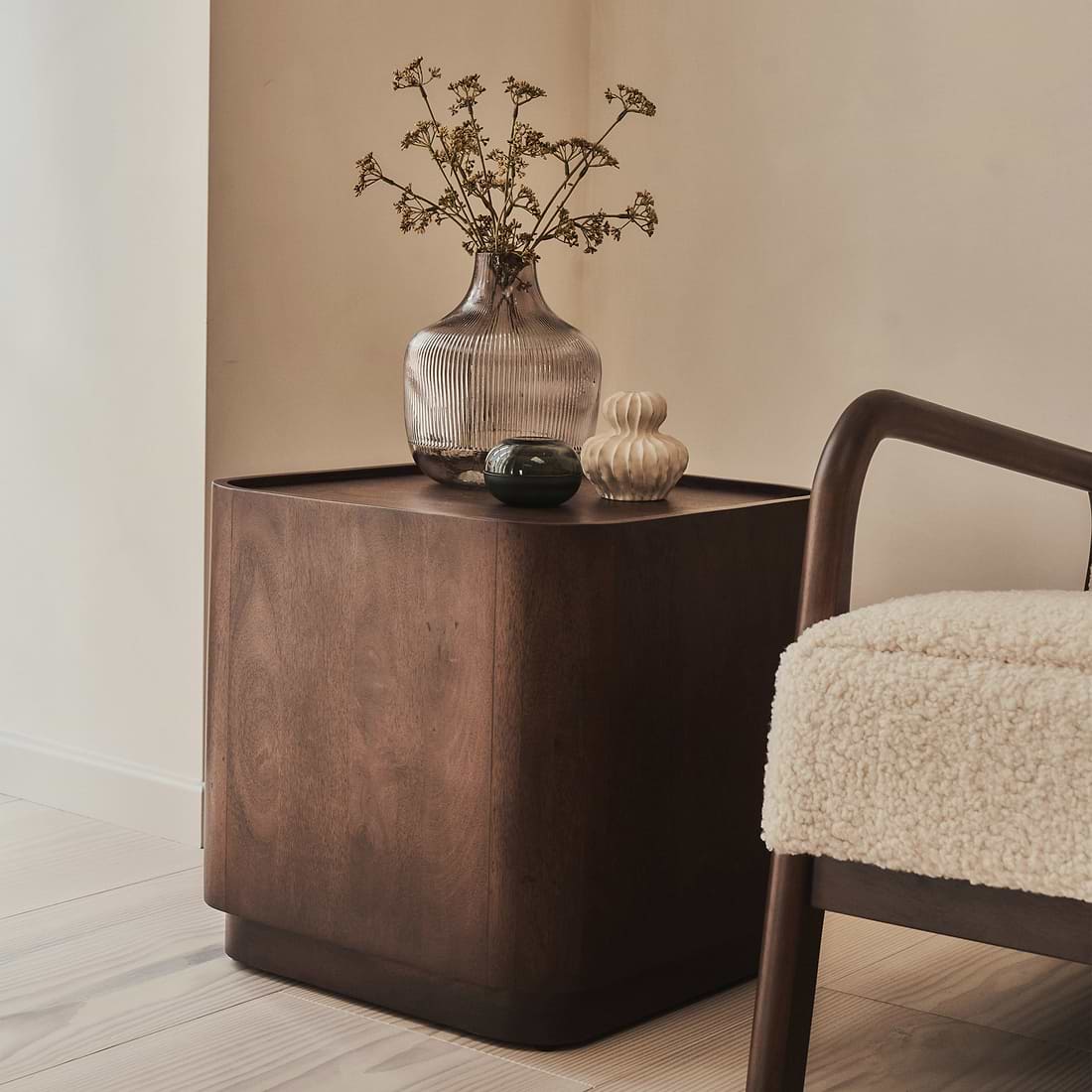 Fairmont Dark Premium Square Side Table