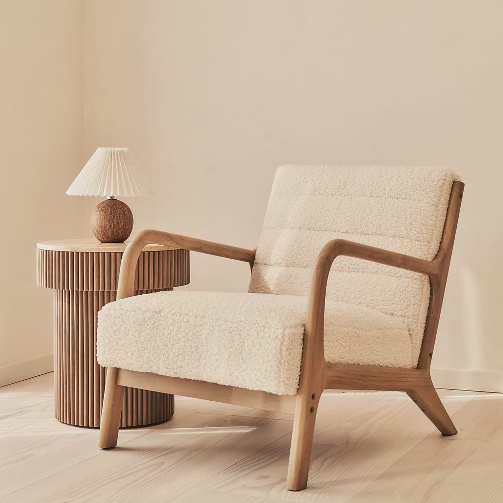 Hudson Boucle Accent Chair & Warm