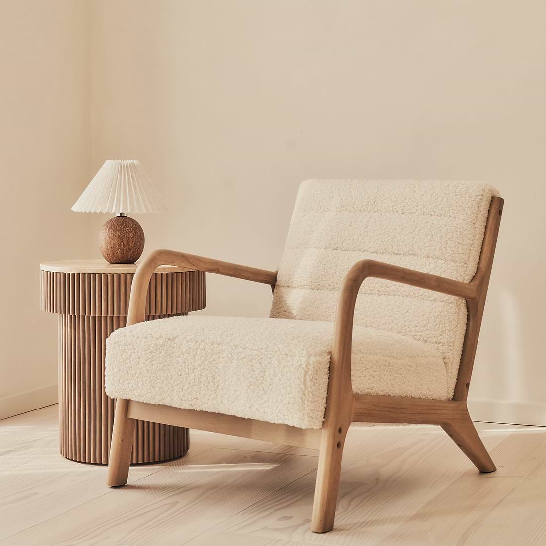Hudson Boucle Accent Chair & Warm