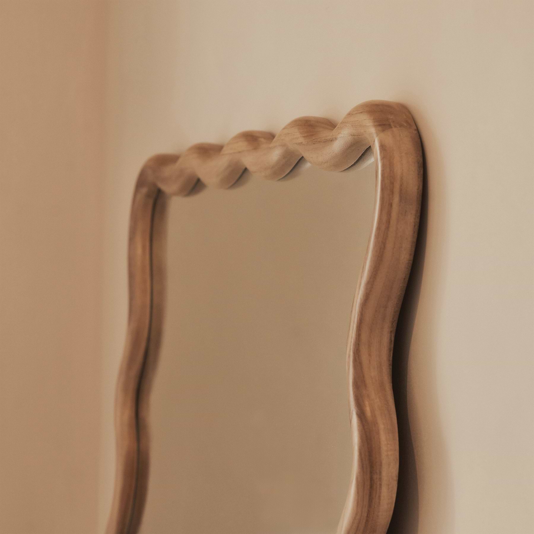 Miroir SAHEL Pleine Longueur · Bois Clair — photo 5