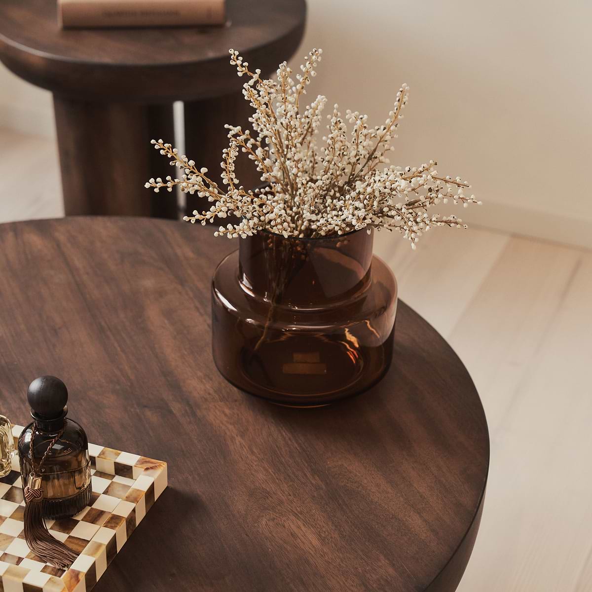 Vermont - Dark Wood Premium Round Coffee Table