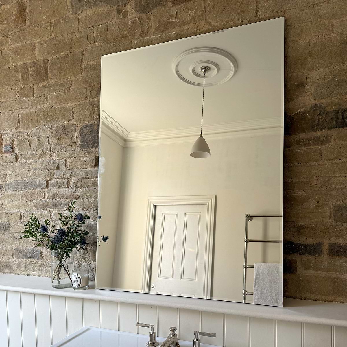 Edge - Large Frameless Rectangular Mirror 120cm x 90cm