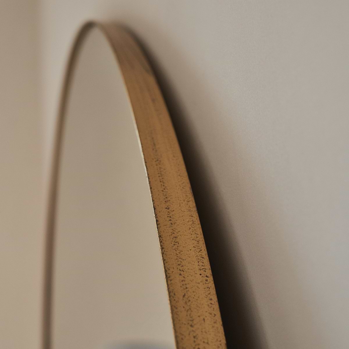 Theo - Gold Round Metal Extra Large Wall Mirror 120cm x 120cm