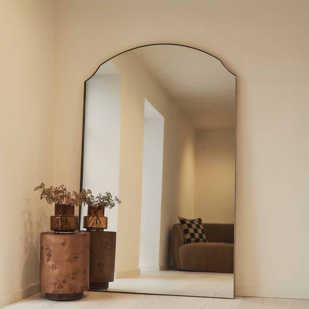 Isla Extra Large Full Length Arched Metal Mirror 190cm x 120cm