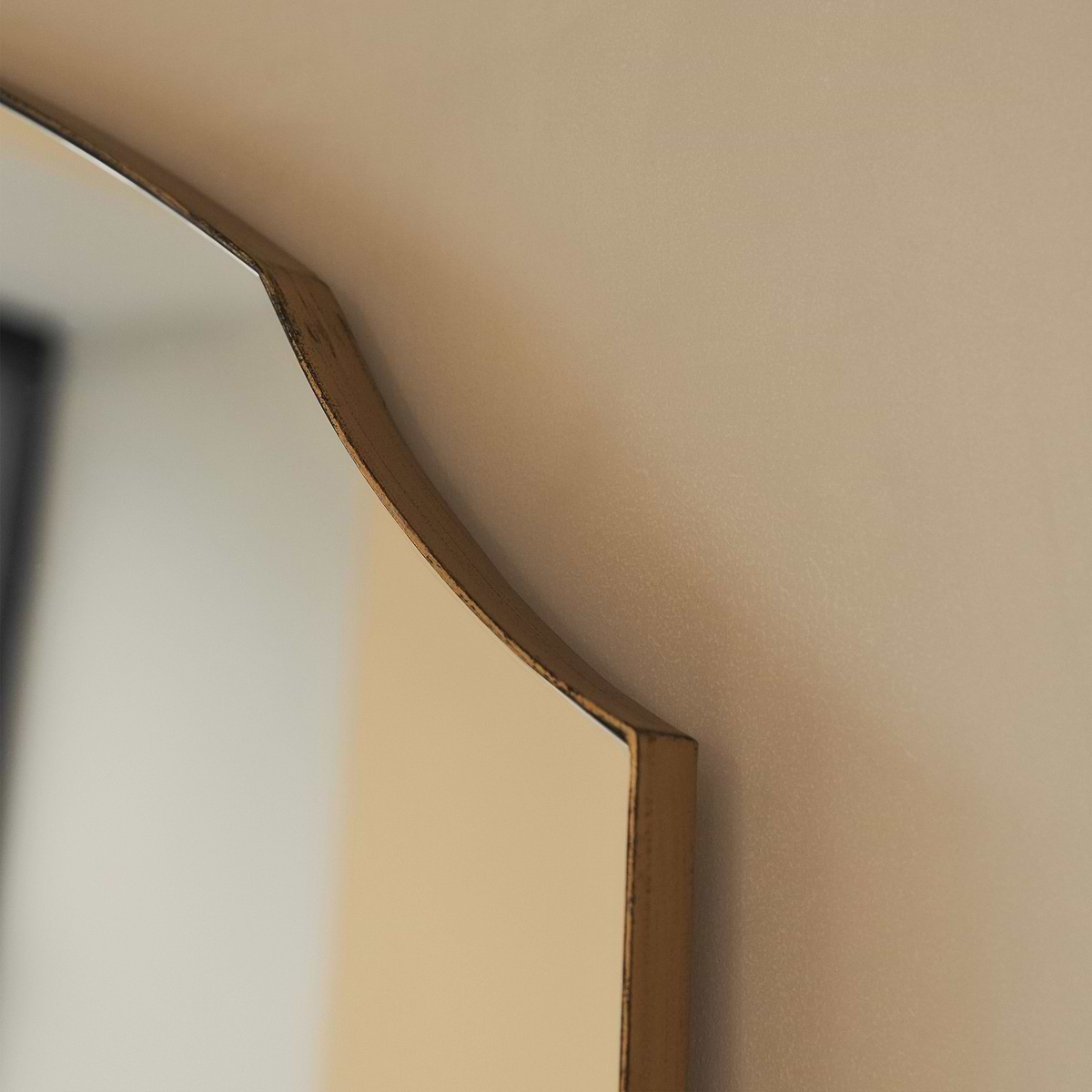 Isla - Extra Large Gold Full Length Arched Metal Mirror 190cm x 120cm
