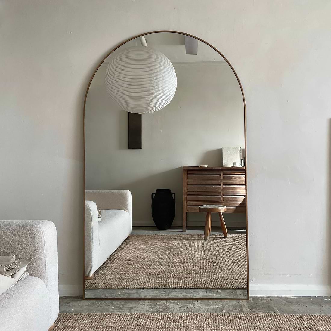 Liberty Full Length Arched Metal Mirror 180cm x 110cm