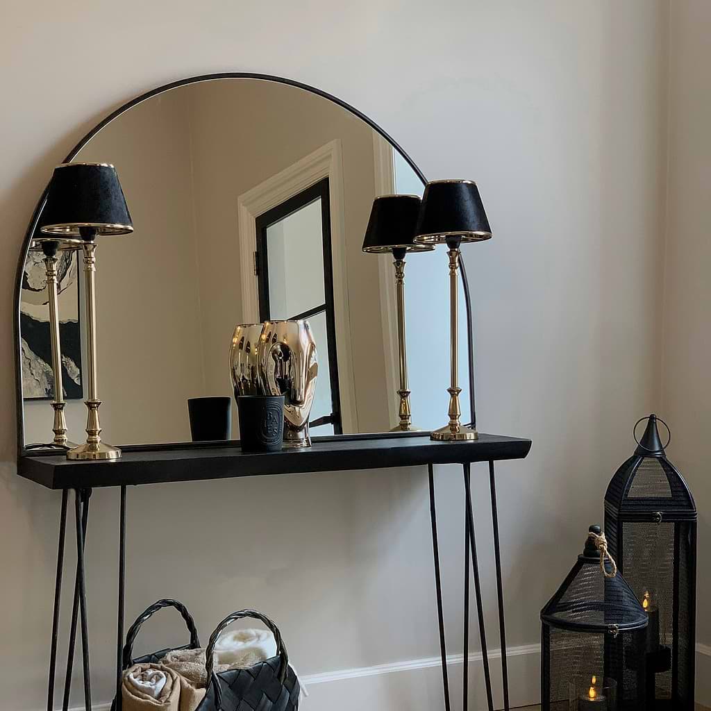 Liberty Wide Arched Metal Overmantle Mirror 120cm x 90cm