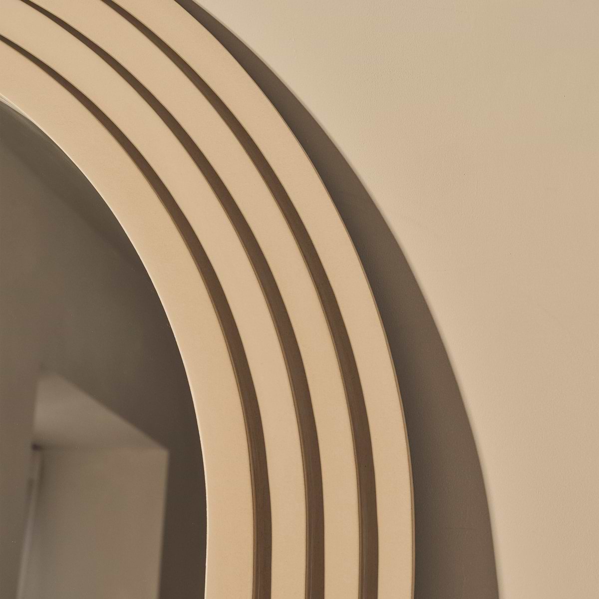 Luciana - Concrete Arched Overmantle Mirror 120cm x 100cm