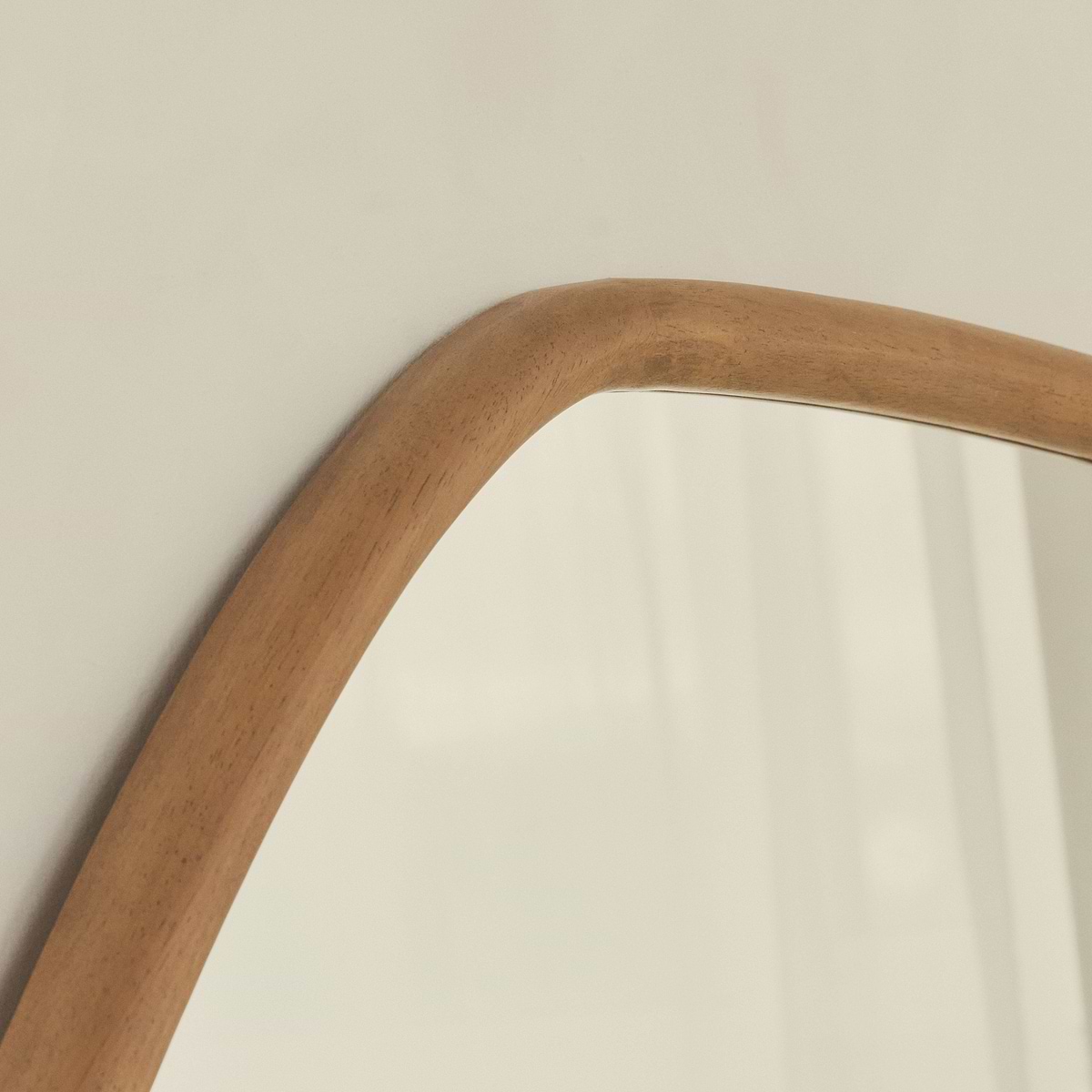 Aaliyah - Warm Wood Irregular Wall Mirror 110cm x 80cm