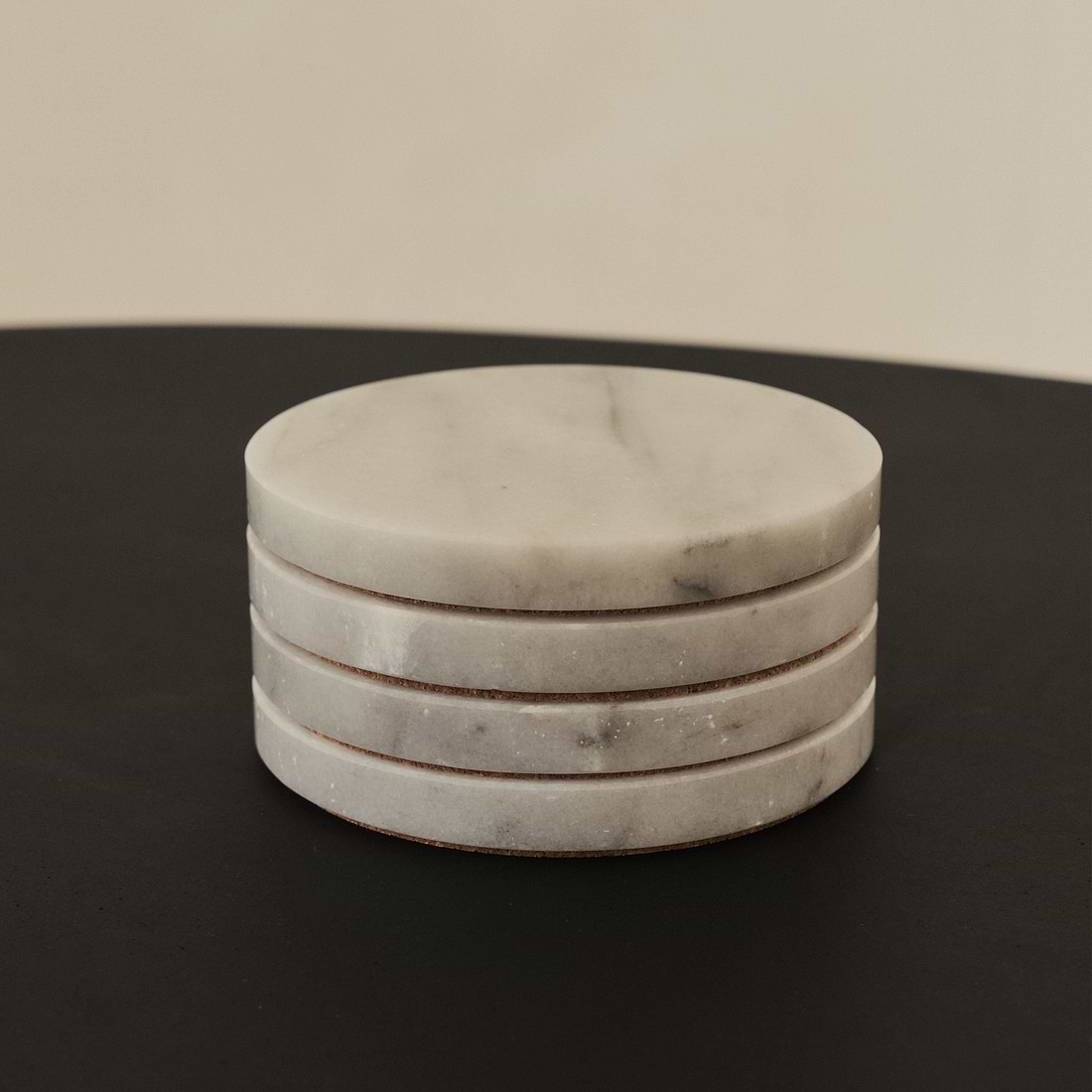 Marbelle Marble Coasters Set 4 Round