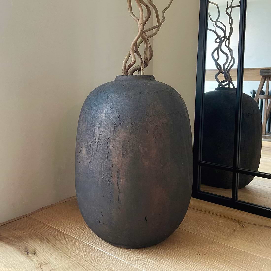 Matera Large Textured Terracotta Vase