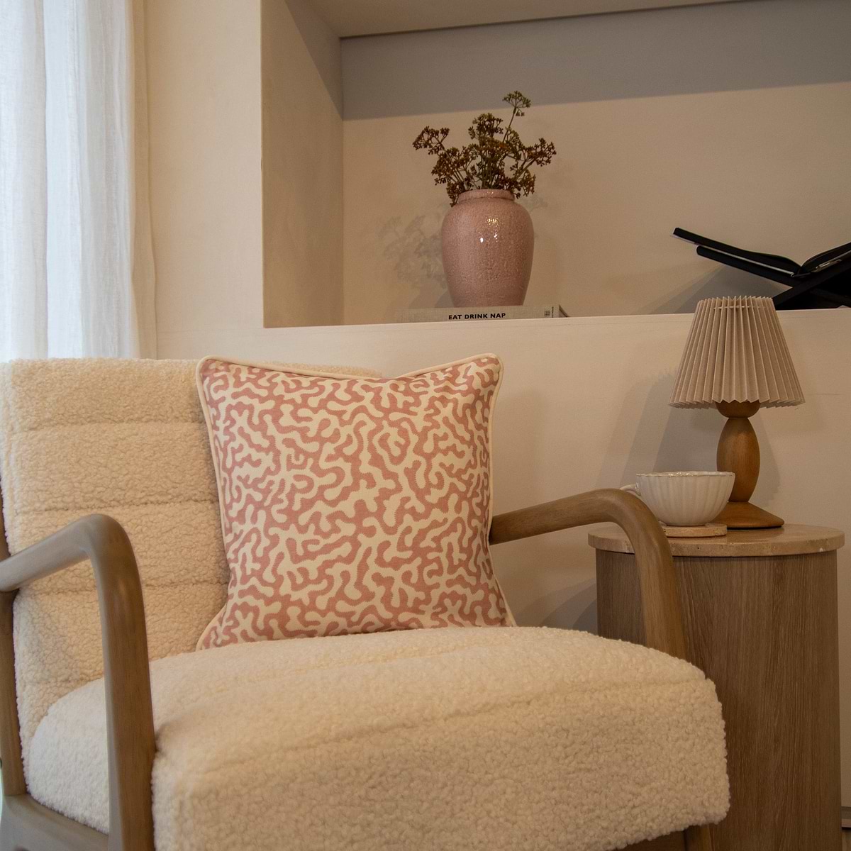 Pakko - Rose Printed Fabric Cushion