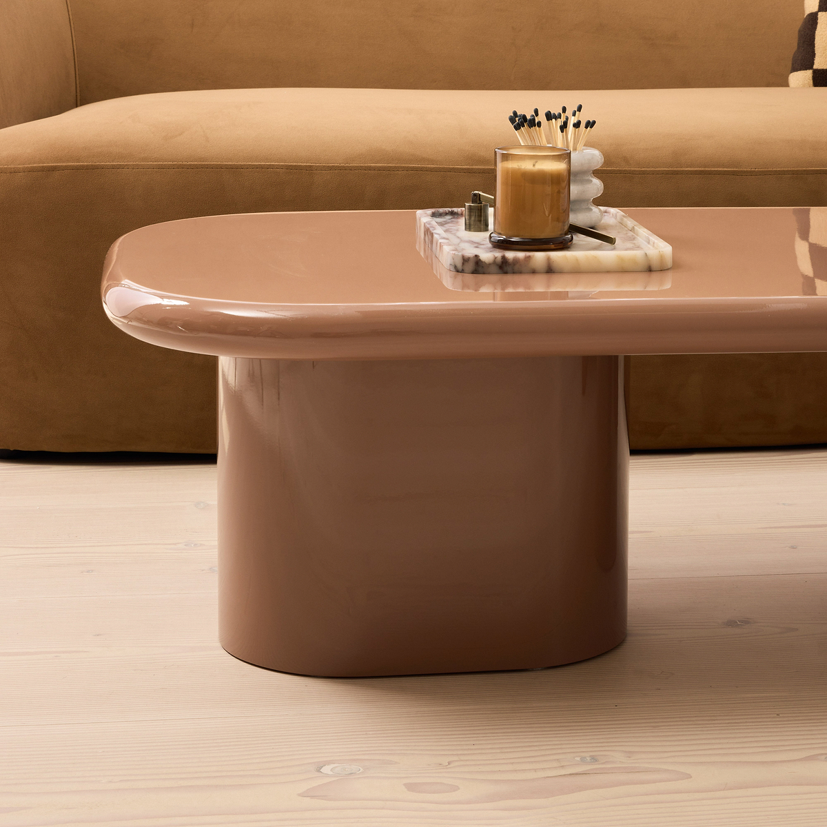 Rivington - High Gloss Mocha Large Rectangular Coffee Table