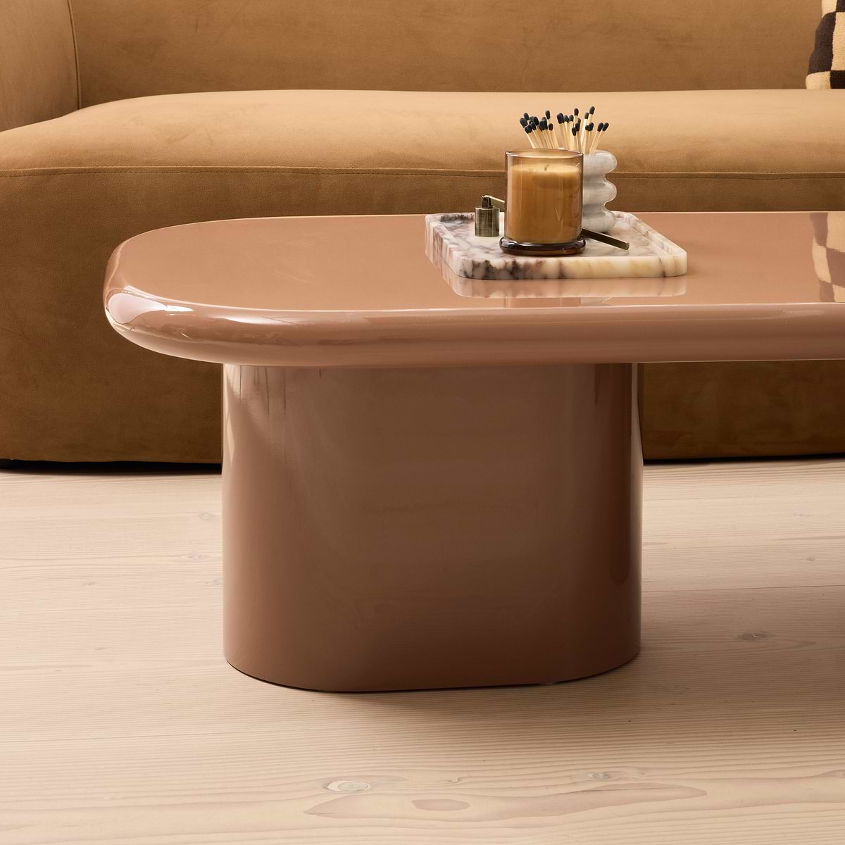 Rivington - High Gloss Mocha Large Rectangular Coffee Table