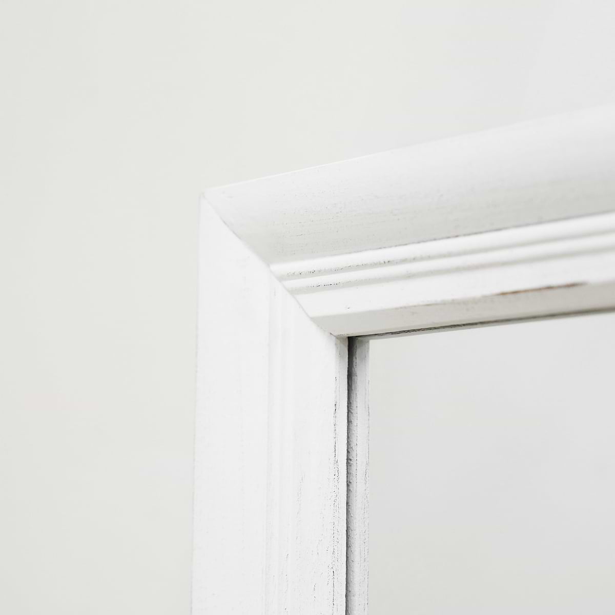 Sasha - White Shabby Chic Rectangular Window Mirror 134cm x 70cm