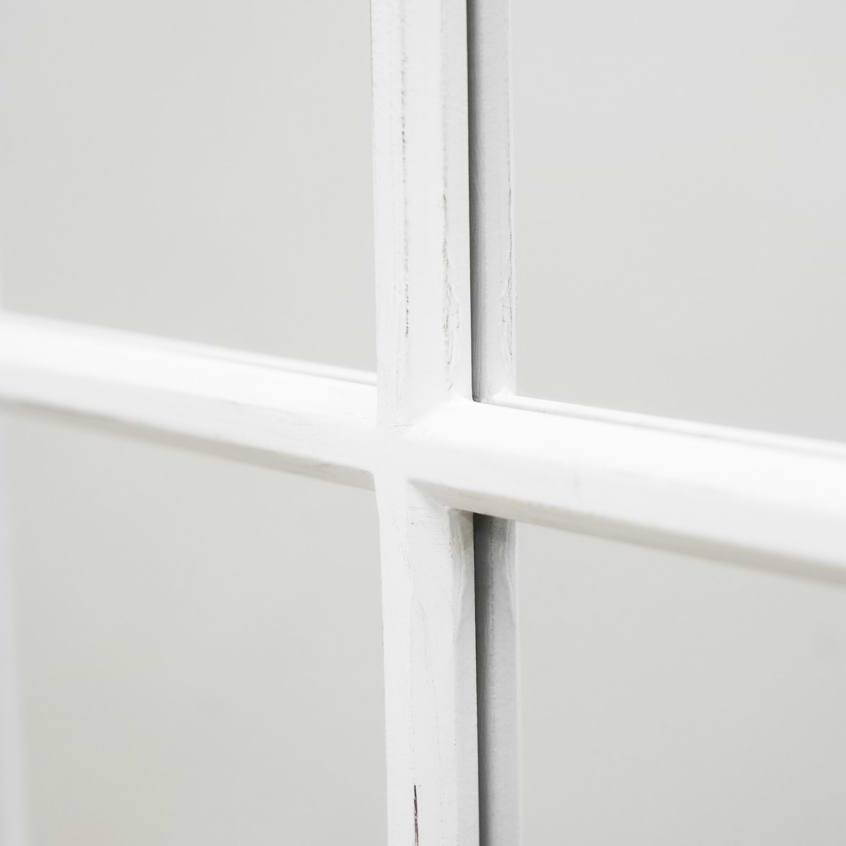 Sasha - White Shabby Chic Rectangular Window Mirror 134cm x 70cm