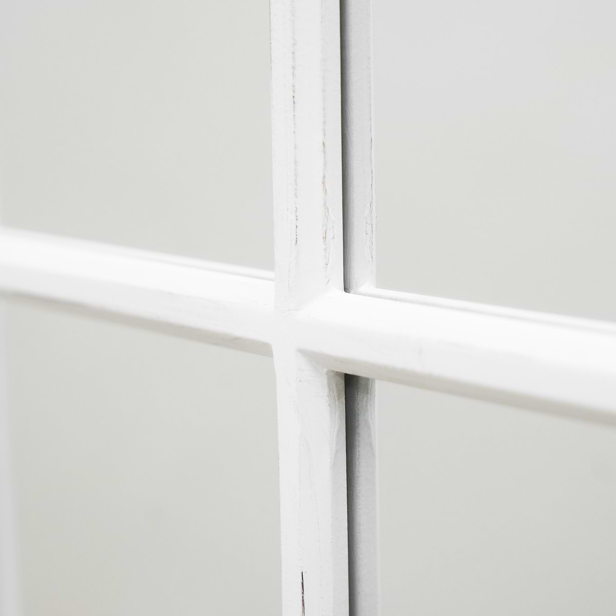 Sasha - White Shabby Chic Rectangular Window Mirror 134cm x 70cm