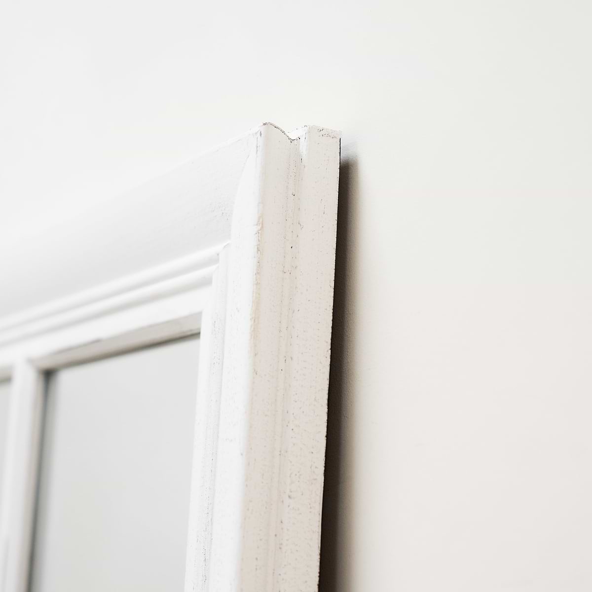 Sasha - White Shabby Chic Full Length Window Mirror 180cm x 100cm