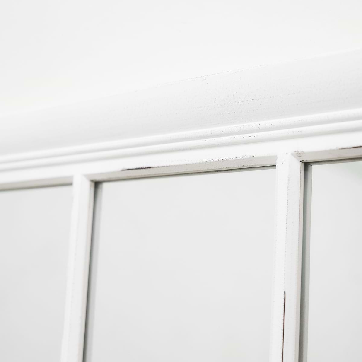 Sasha - White Shabby Chic Full Length Window Mirror 180cm x 100cm