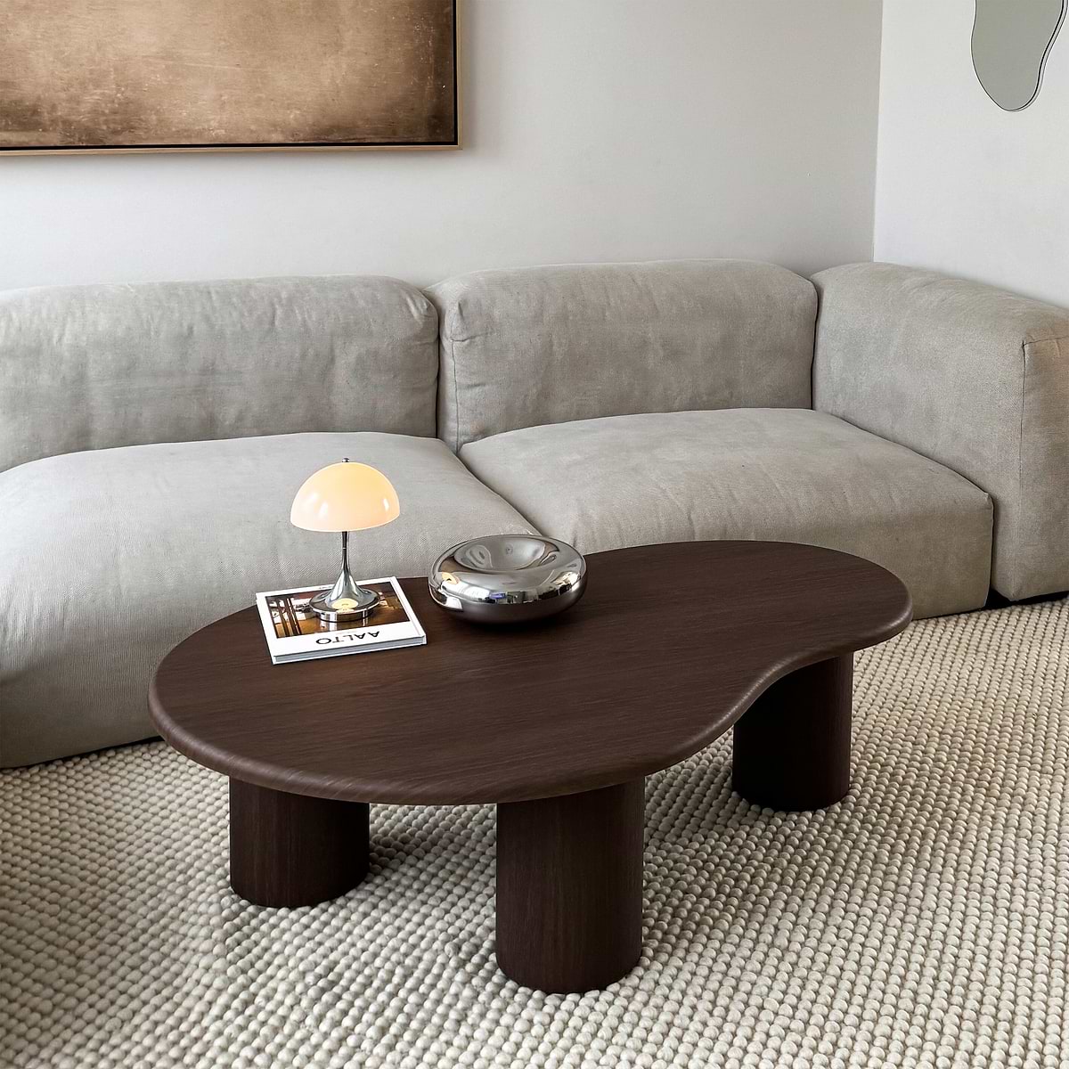 Savanna - Large Dark Wood Irregular Wooden Coffee Table