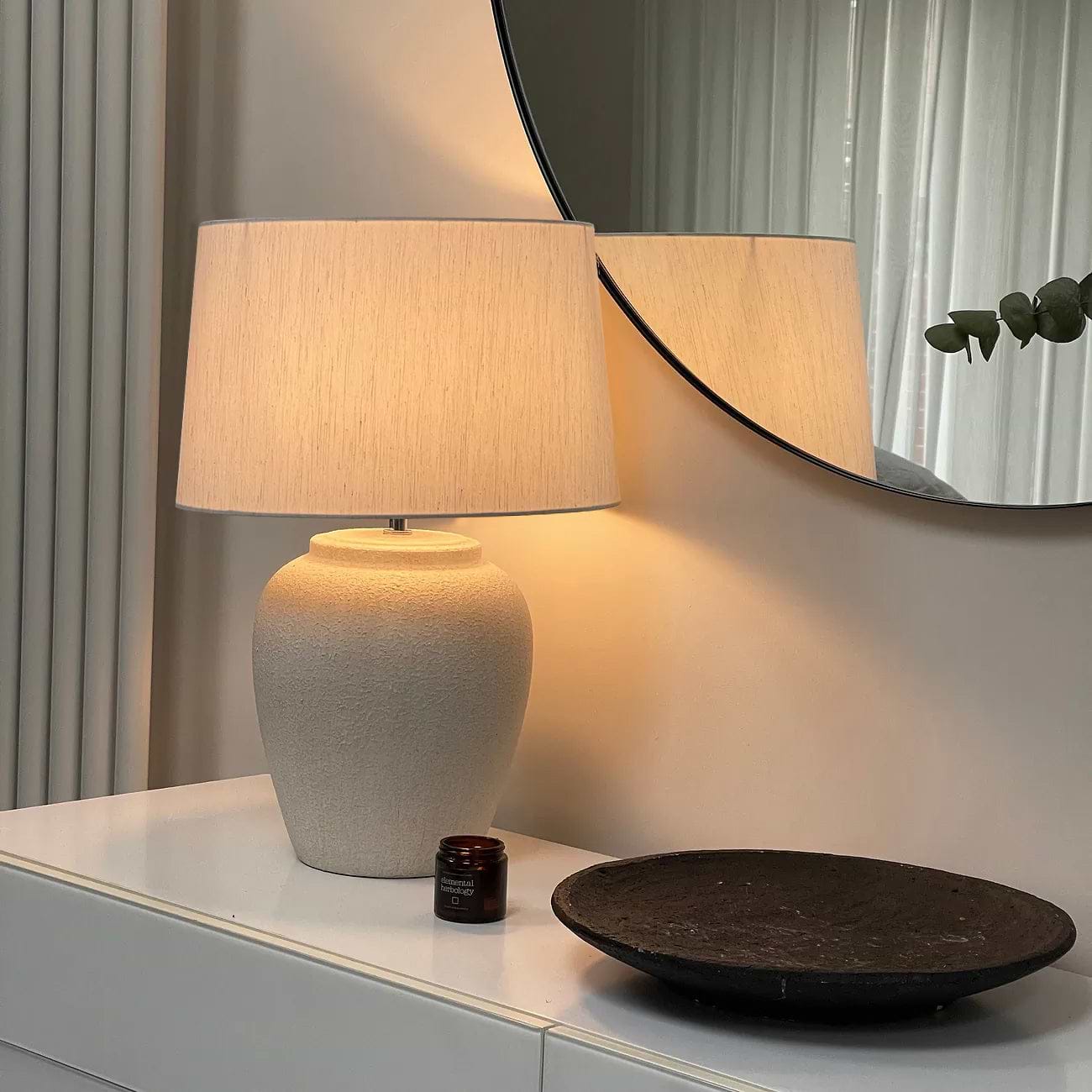 Sicily Ceramic Drum Shade Table Lamp