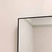 Alternate detail shot of Black Rectangular Metal Large Wall Mirror corner