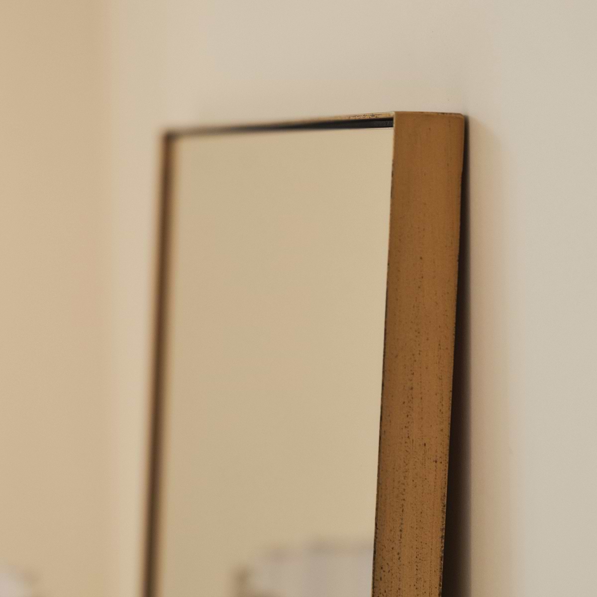 Theo - Gold Rectangular Metal Wall Mirror 90cm x 60cm