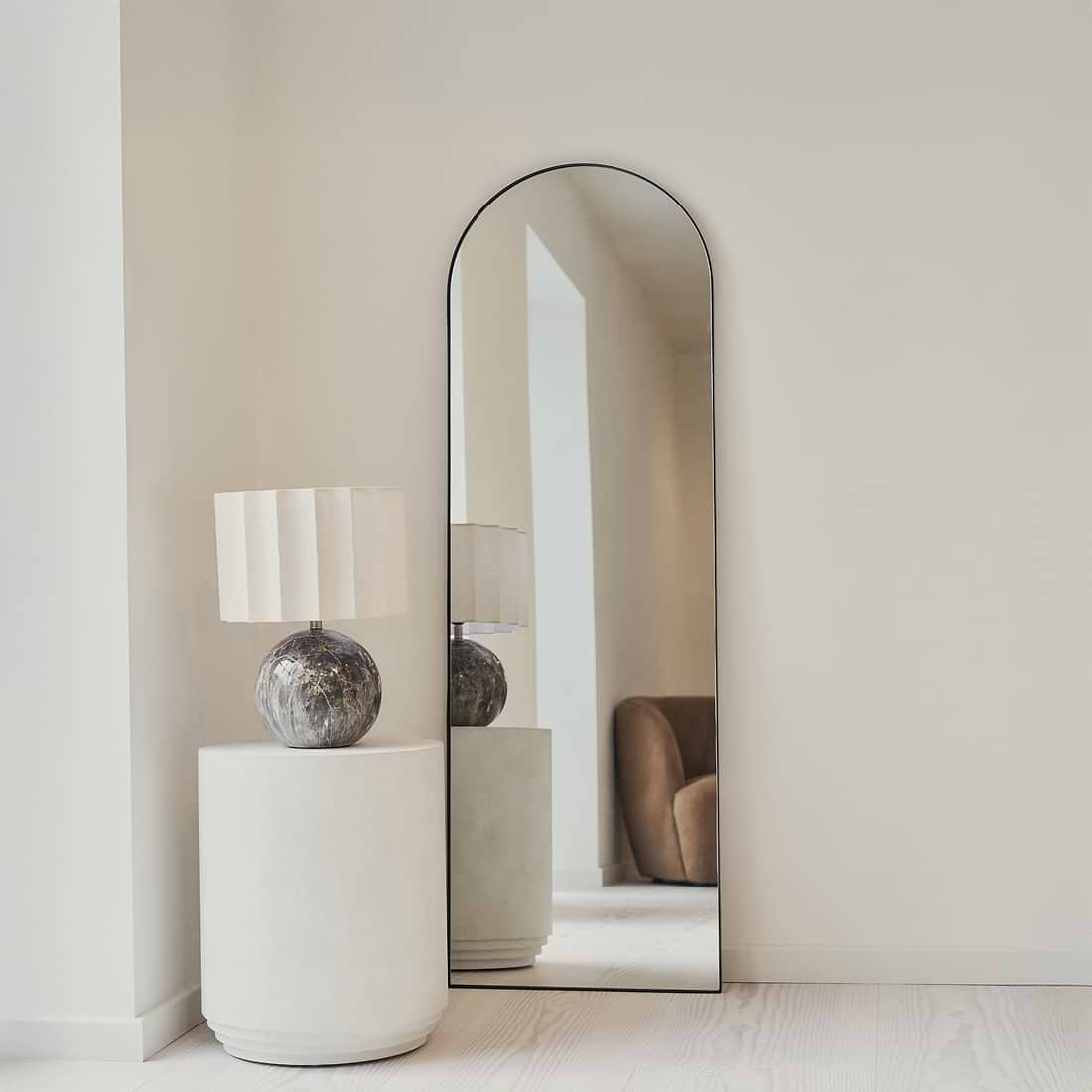 Theo Full Length Arched Large Metal Mirror 160cm x 50cm