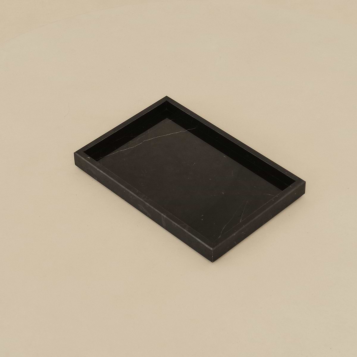 Travara - Black Marble Large Rectangular Decorative Tray