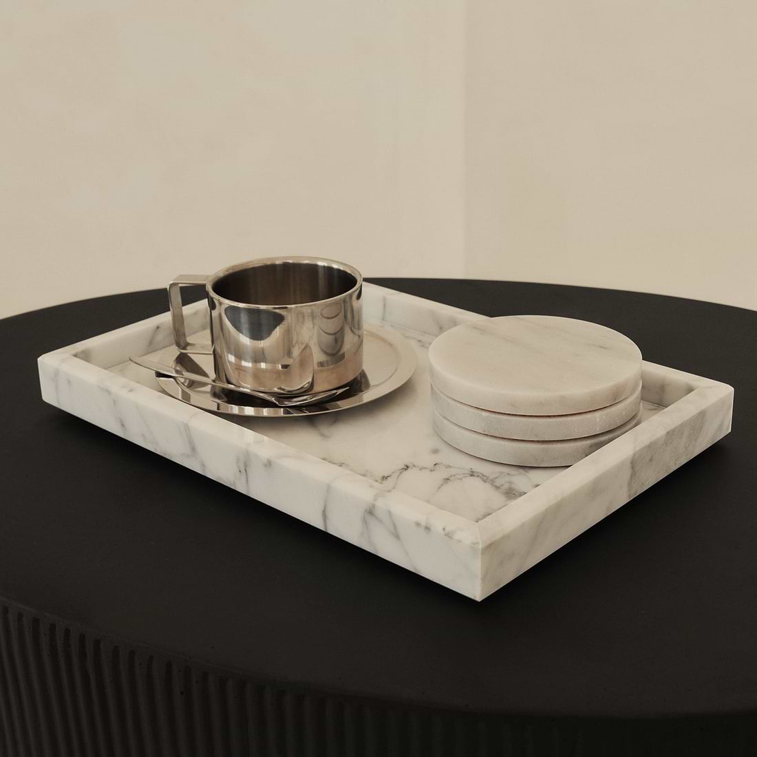 Travara Marble Large Rectangular Decorative Tray