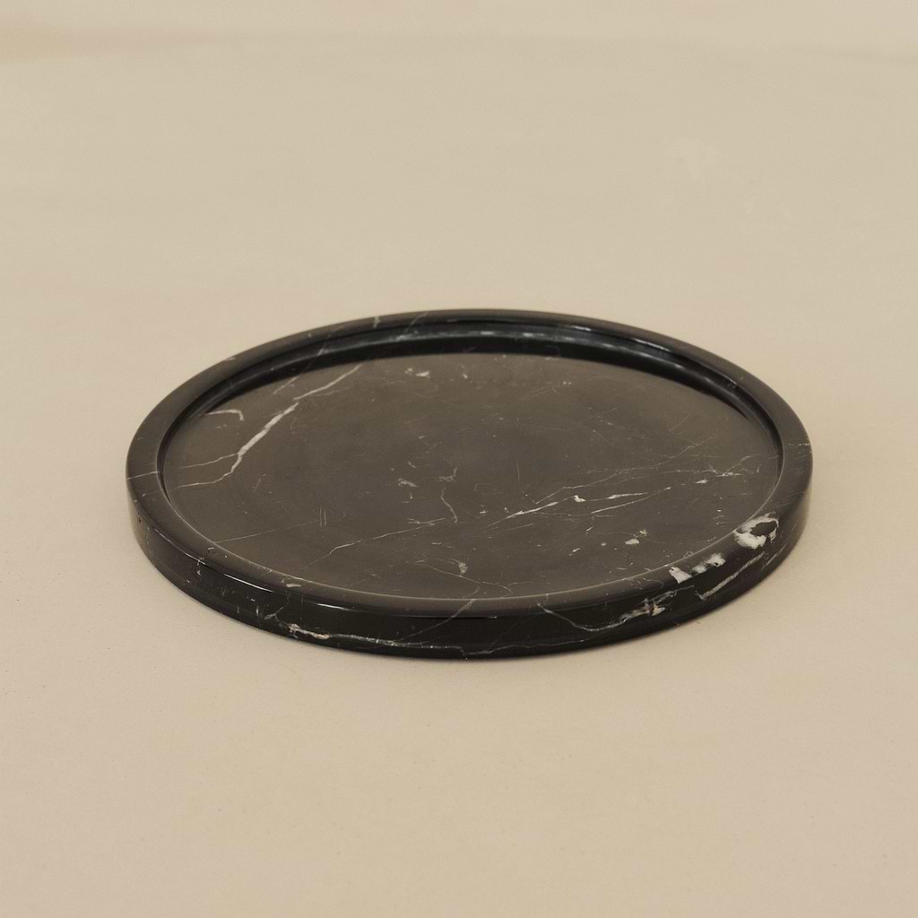 Travara Marble Round Decorative Tray