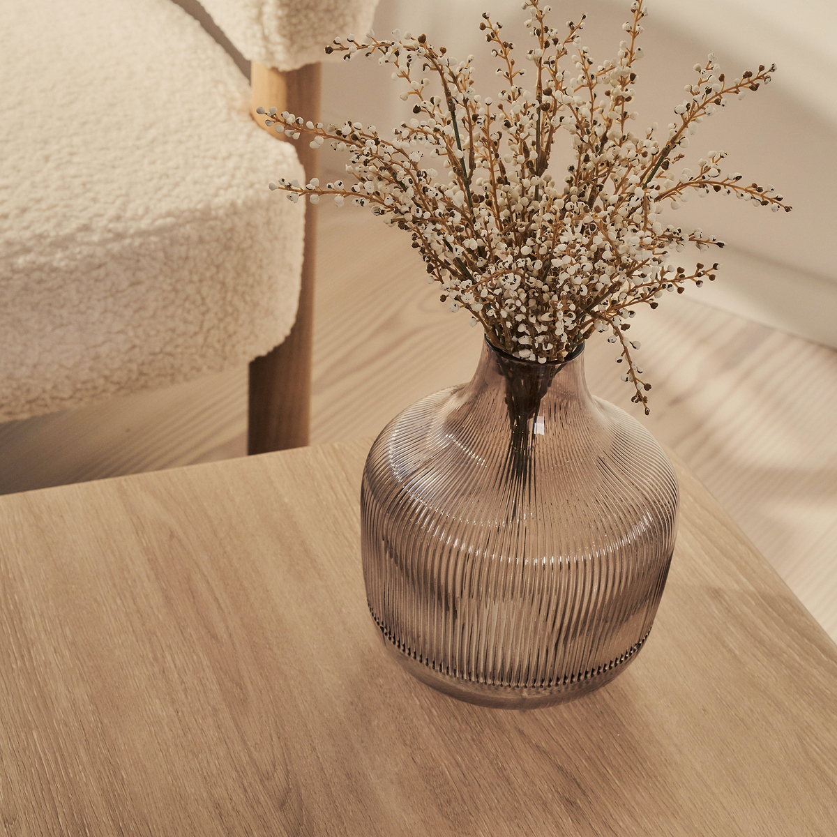 Alina - Washed Wood Square Large Wooden Coffee Table