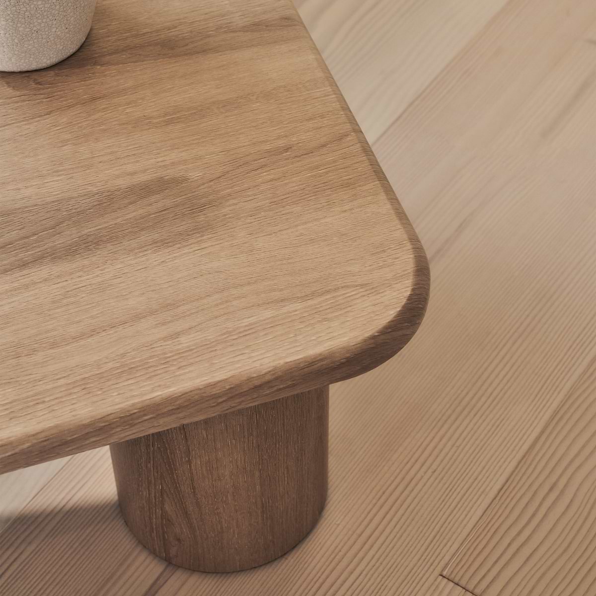 Alina - Washed Wood Rectangular Large Wooden Coffee Table