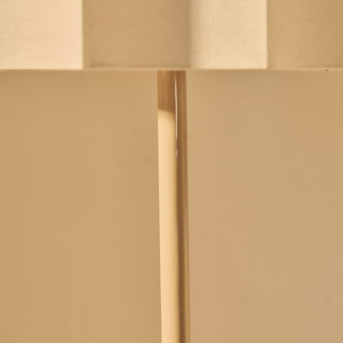 Esme - Beige Gloss Inverted Scallop Shade Floor Lamp