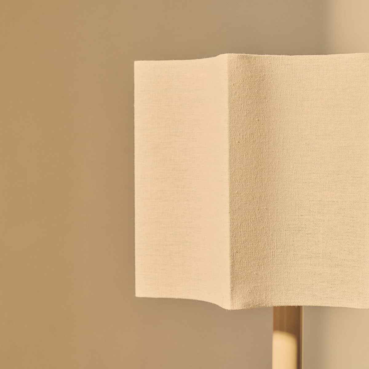 Esme - Beige Gloss Inverted Scallop Shade Floor Lamp