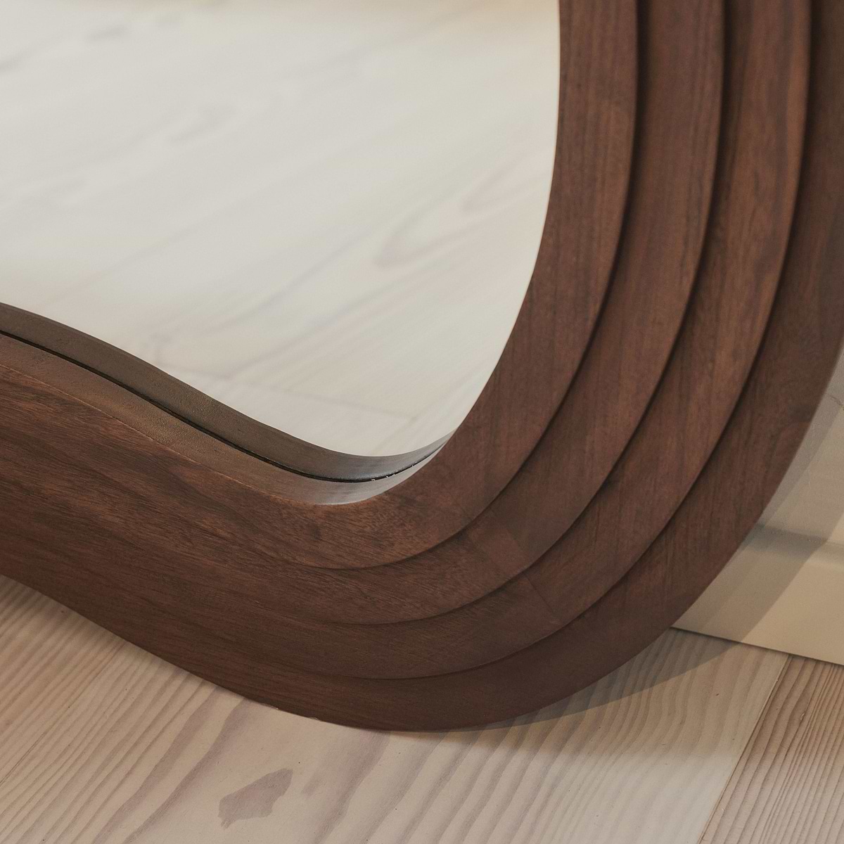 Luciana - Full Length Irregular Dark Wood Extra Large Mirror 200cm x 120cm