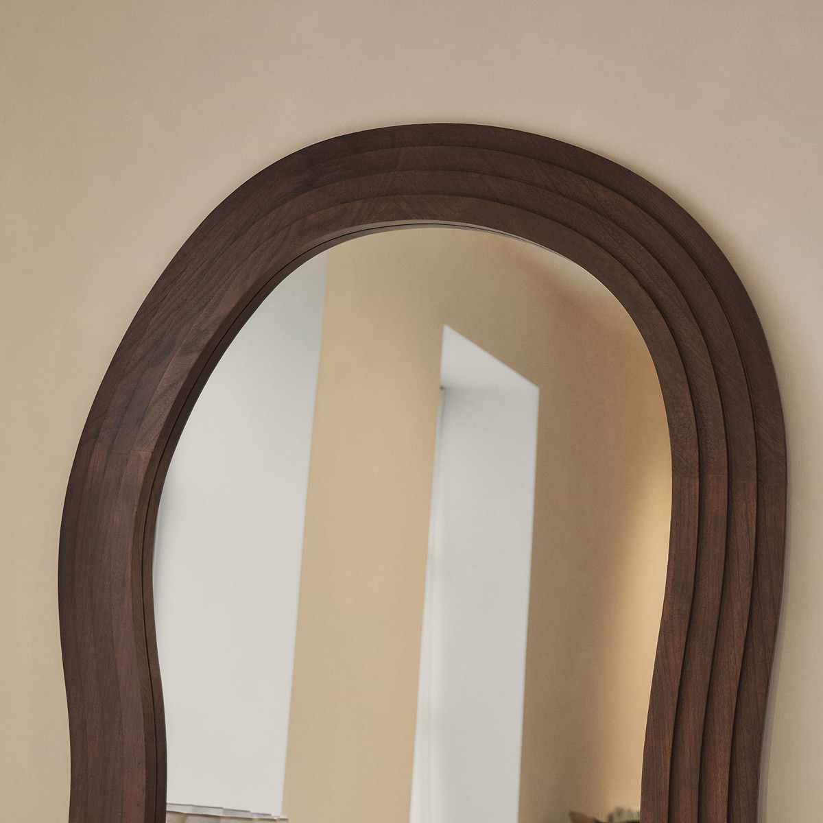 Luciana - Full Length Irregular Dark Wood Extra Large Mirror 200cm x 120cm