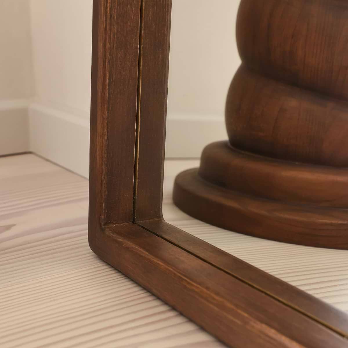 Arden - Dark Wood Full Length Arched Wooden Mirror 175cm x 95cm
